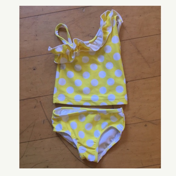 Carters Yellow Polka Dot Tankini - Picture 1 of 2